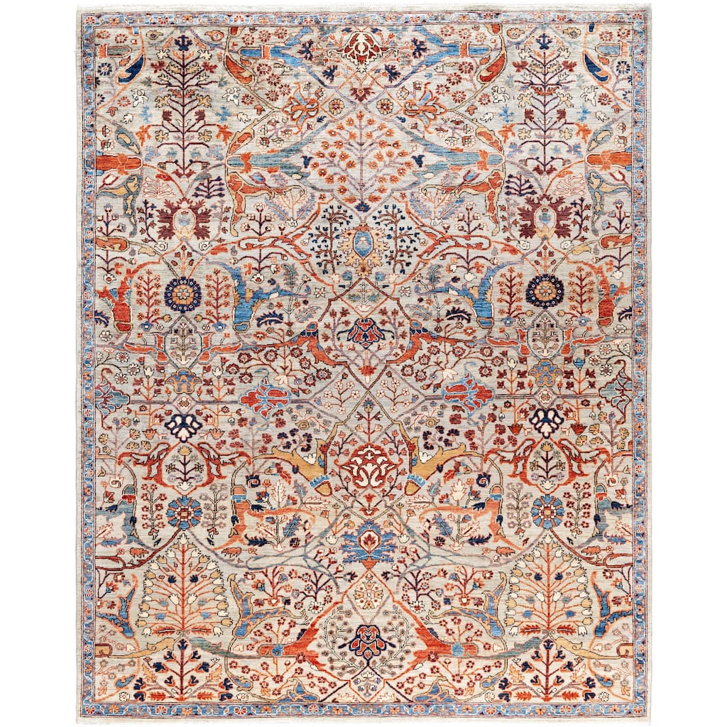 Serapi One-of-a-Kind Hand-Knotted Area Rug - Gray - 8' 0" x 9' 10"