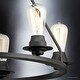 preview thumbnail 5 of 5, Luxury Industrial Chic Chandelier, 27.5"H x 28"W, with Vintage Style, Charcoal Finish by Urban Ambiance