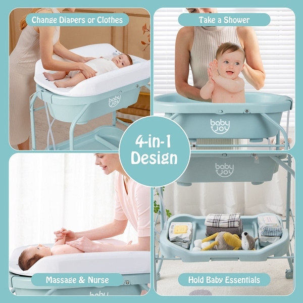 Babyjoy Baby Changing Table with Bathtub Folding Portable Diaper See Details On Sale Bed Bath Beyond 37916110