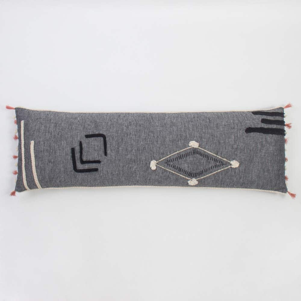 Jeta Multicolor Cotton Extra Long Bolster Pillow