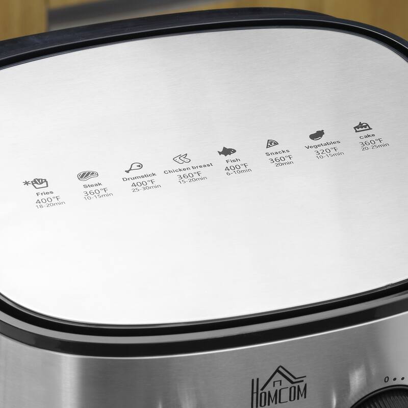 1700W 6.9 Quart Air Fryer Oven with 360° Air Circulation, Adjustable Temperature, Timer and Nonstick Basket - N/A