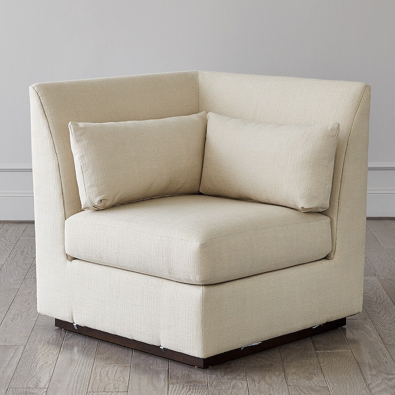 Alder Sectional Chair-Moonstone-Corner - Off-White
