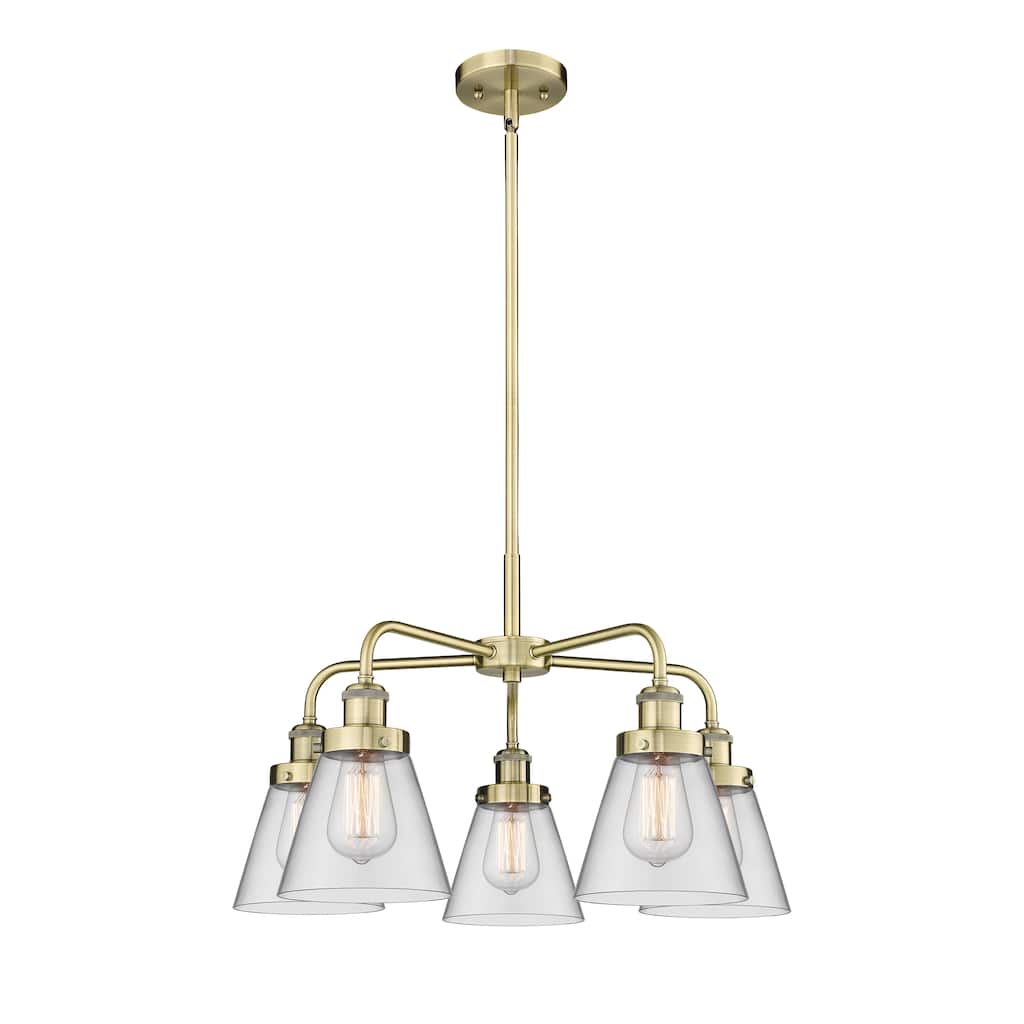 Innovations Lighting Cone - 5 Light 24" Stem Hung Chandelier