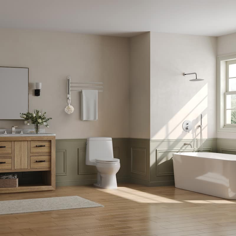 4-Arm Rust-Proof Swivel Towel Rack, 304 Stainless Steel with Hooks