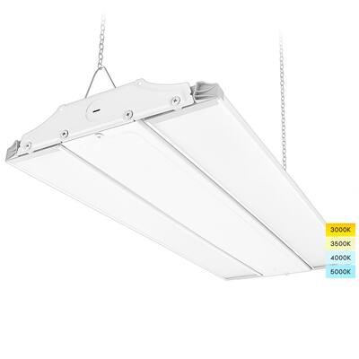 Luxrite 2FT Linear High Bay LED Shop Lights, 165/190/220W, Up to 30000LM, 4CCT, 0-10V Dimmable, 120-277V, DLC, UL