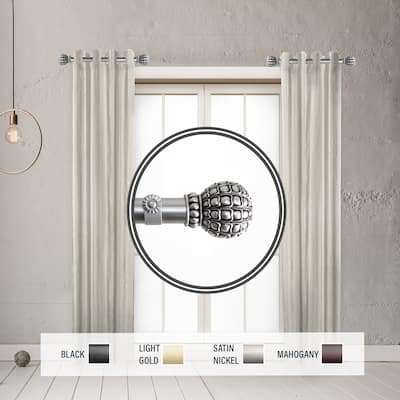 InStyleDesign Gradient 1" Side Curtain Rod 12-20 inch long (Set of 2) - 12 to 20 inches