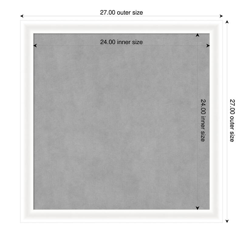 Amanti Art Oliver Black Narrow Framed - 27 x 27 in - Oliver White Narrow