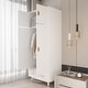 preview thumbnail 6 of 12, Density Board Pasted With Triamine Golden Copper Feet 4 Doors 2 Drawers With Clothes Rail - N/A
