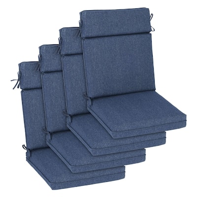 Aoodor Outdoor High Back Dining Chair Cushion Set, 44"x21"x3.2", Set of 4 - 44"x21"x3.2"