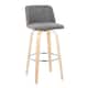 Option Grey Noise Fabric/Round Chrome Footrest