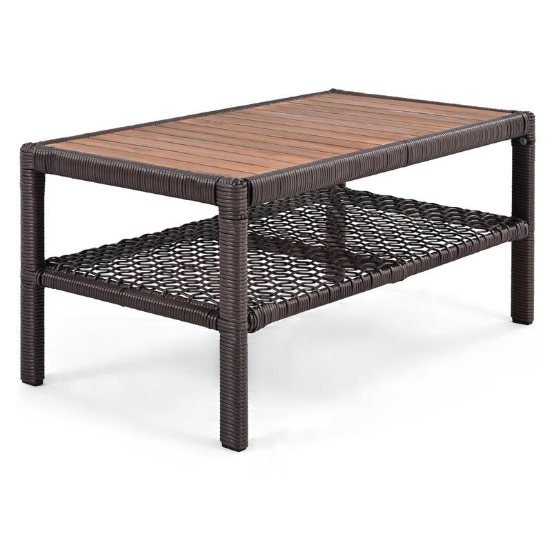 72.1''W Outdoor Conversation Wicker Sofas 4 Pieces Patio Furniture Set with Swivel Chairs