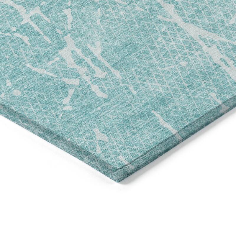 HomeRoots Abstract Transitional Rectangle Outdoor Rug
