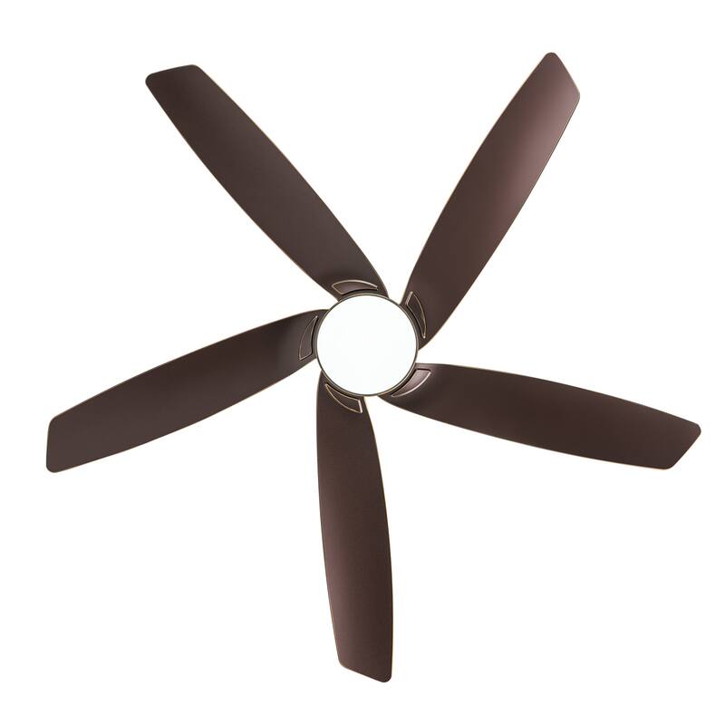 54-inch 5-Blade Integrated LED Ceiling Fan with Light and Remote