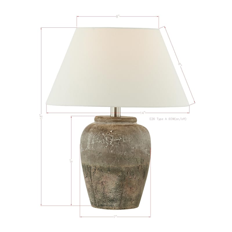 Anders 20" Table Lamps with Linen Shade, Brown (Set of 2)