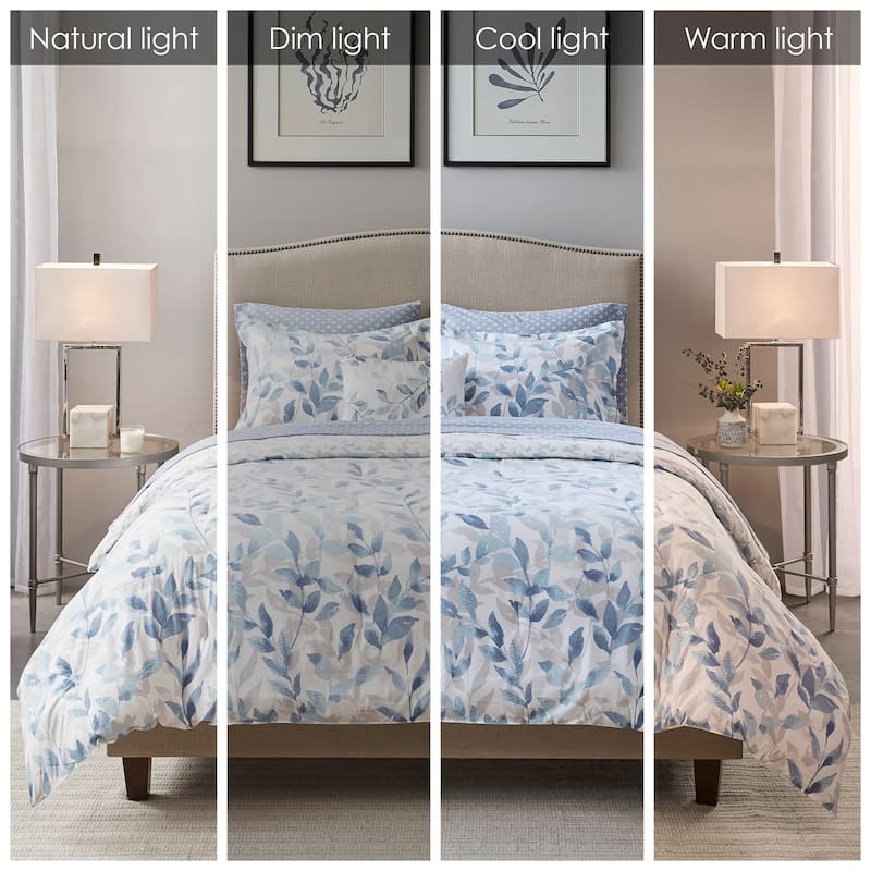 Madison Park Essentials Thelma Reversible Comforter Set with Bed Sheets