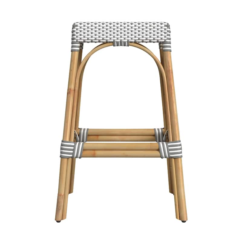 Robias Rectangular Rattan 30" Bar Stool