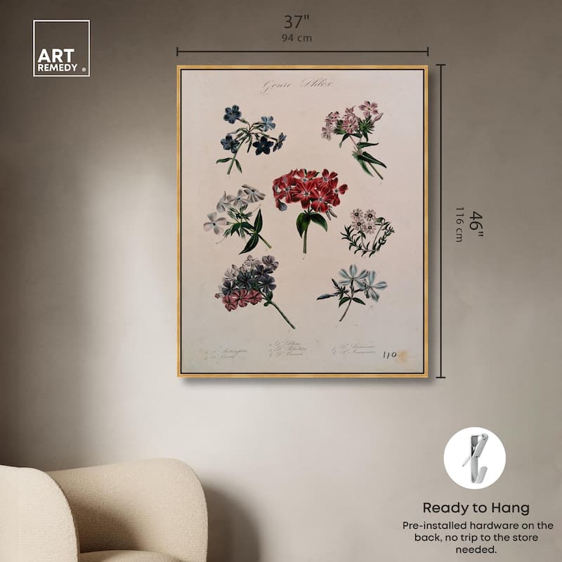 Seven Flowering Plants Canvas by Art Remedy