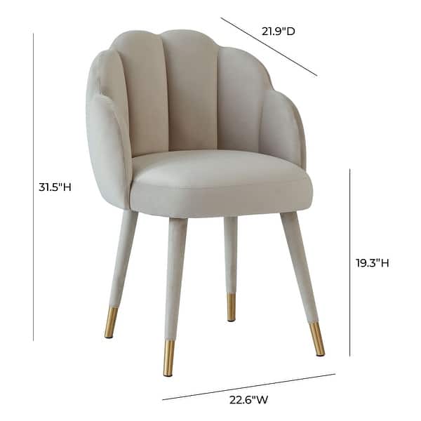 dimension image slide 1 of 2, Gardenia Velvet Dining Chair