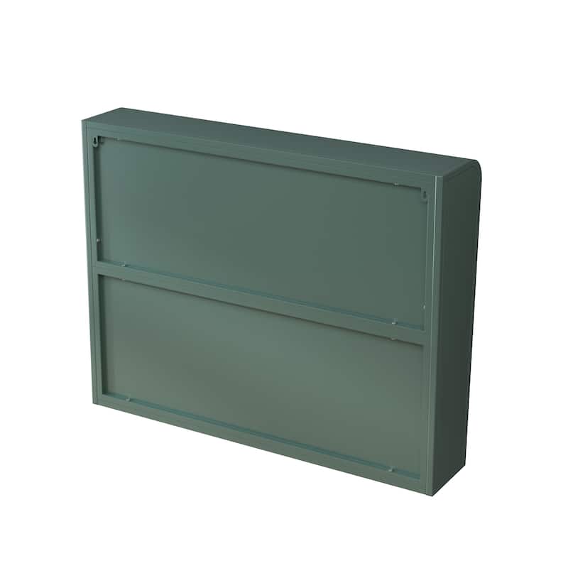 Modern Minimalist 3 Door Arched Wall Mounted Glass Cabinet