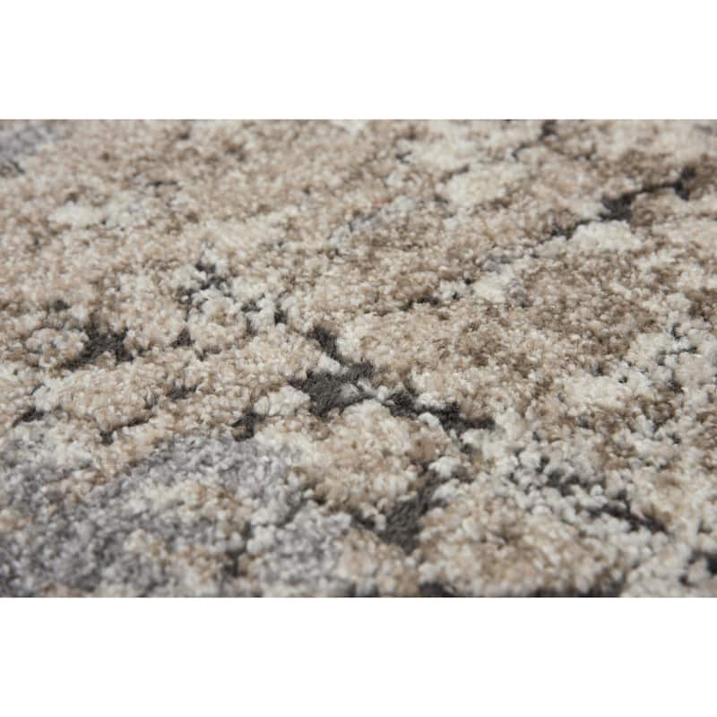 Alora Decor Venice Neutral Beige, Grey, and Taupe Abstract Rug