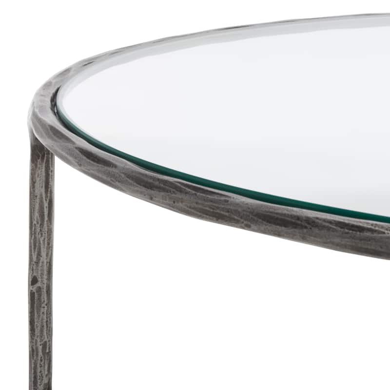 SAFAVIEH Couture Kathleen Oval Metal Coffee Table - 40 In W x 30 In D x 15 In H - 40"W x 30"D x 15"H