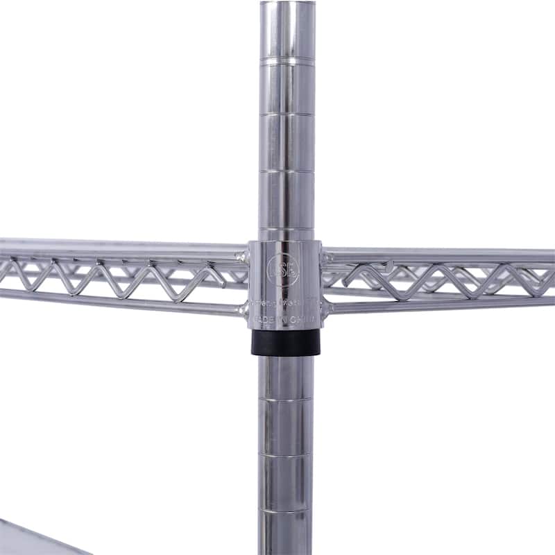 7 Tier Metal 2450lbs Heavy Duty Adjustable Storage Rack with Wheels