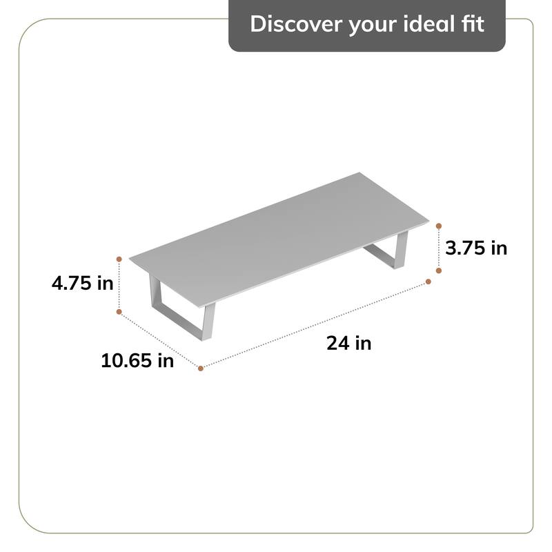 Jani Wood Monitor Stand Riser Desk - Ergonomic Design Stand, Desktop Organizer Table for Home, Office Workspace, Gaming Desk