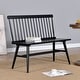 preview thumbnail 4 of 22, Entryway 40"L Solid Wood Dining Bench with Spindle Back