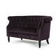 preview thumbnail 28 of 54, Milani Velvet Tufted Scroll Arm Loveseat by Christopher Knight Home