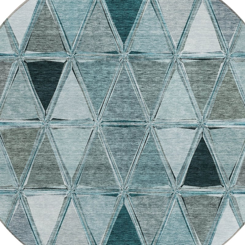 HomeRoots Geometric Transitional Rectangle Outdoor Rug