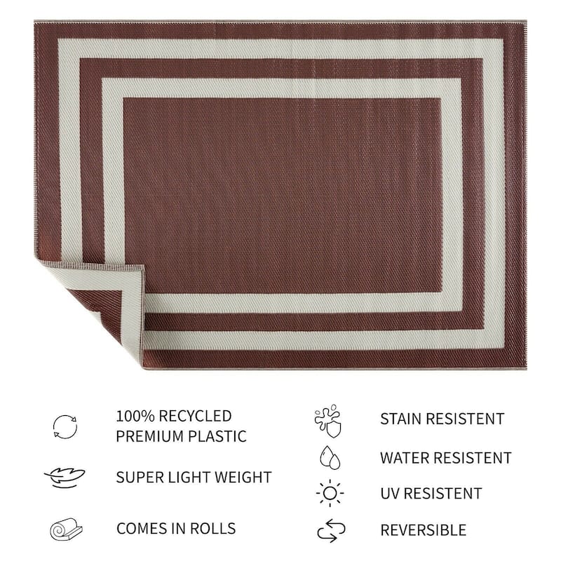 Paris Design 100% Eco-friendly Lightweight Plastic Outdoor Mat/Rug