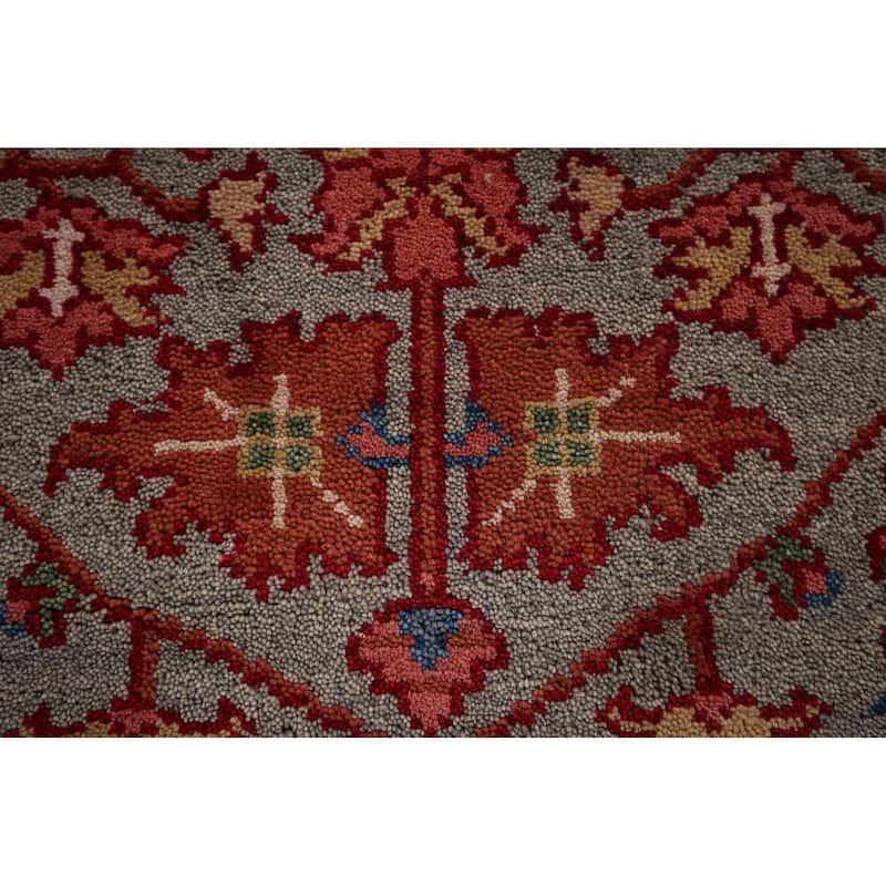 Oushak Indian Accent Rug Hand-Knotted Wool Carpet - 3'0"x 4'11"