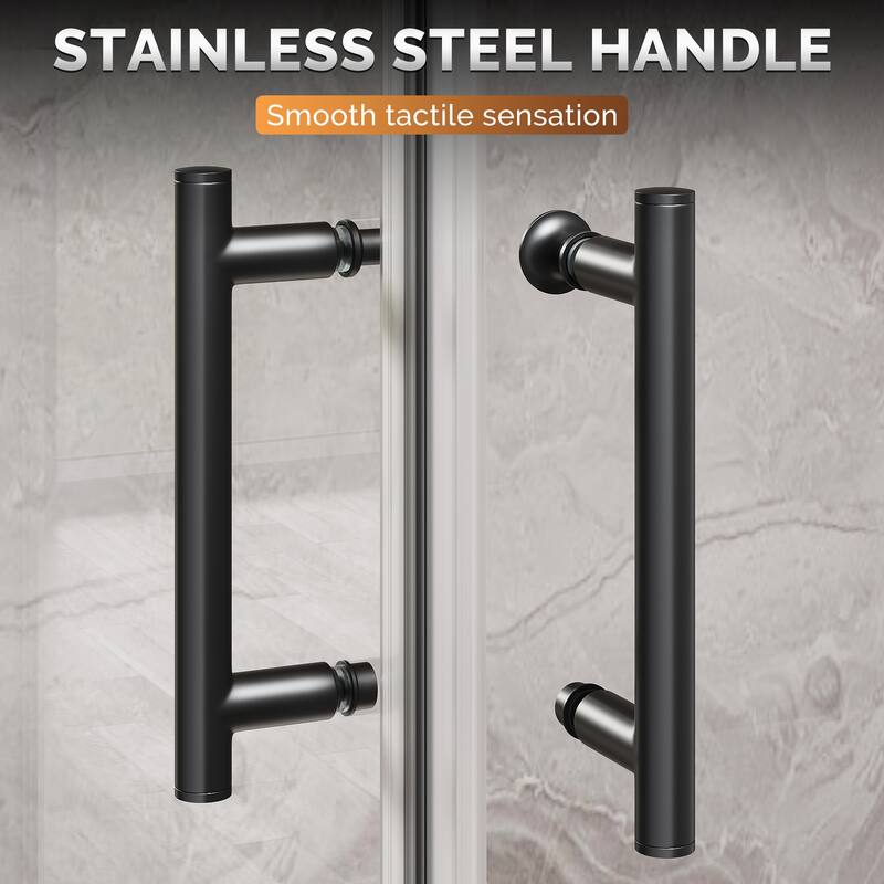 Elegant 36" W x 36" L x 72" H Corner Entry Shower Enclosure Sliding Shower Doors