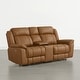preview thumbnail 30 of 82, Spruce & Spring Genuine Leather Power Reclining Sofa with Optional Console & Flip-Down Table