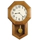 preview thumbnail 1 of 0, Howard Miller Elliott Octagonal Wood Chiming Wall Clock
