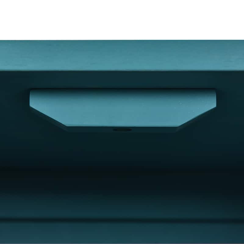 Minimalist Coffee Bar Cabinet Dresser with Adjustable Shelves, Blue Linear Handles Storage Closet Pantry Cabinet