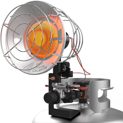 CAMPLUX Outdoor Propane Tanktop Heater with Tip-Over Switch , Single Burner Heavy Duty Steel 15,000 BTU