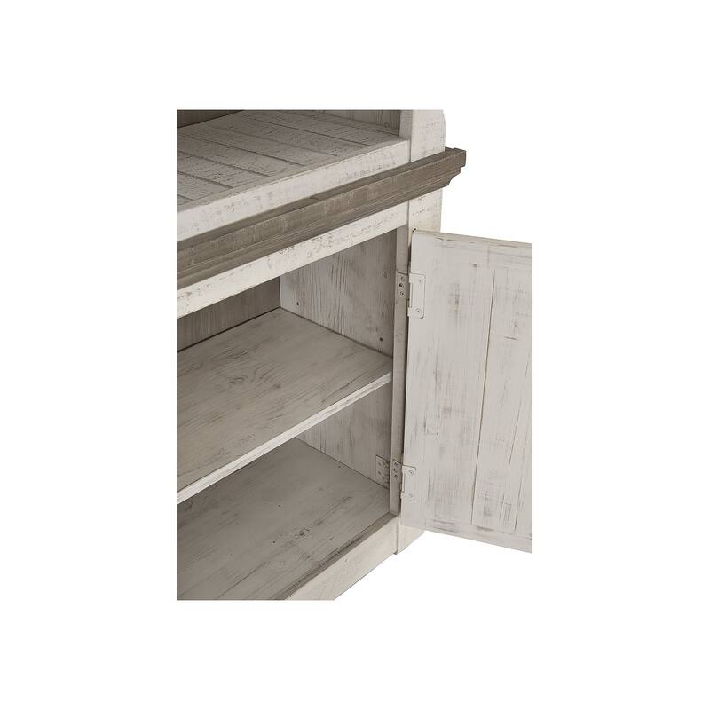 Havalance Right Pier Cabinet, White/Brown - 7'9" x 9'9"