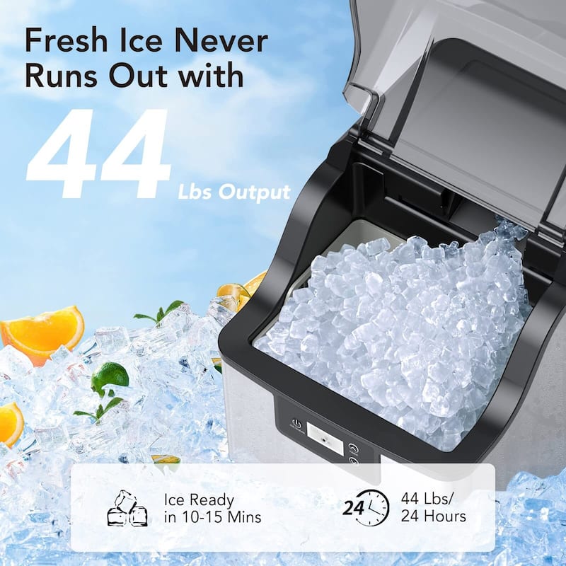 Rapid Ice Making in 10-15min, 44lbs/24H