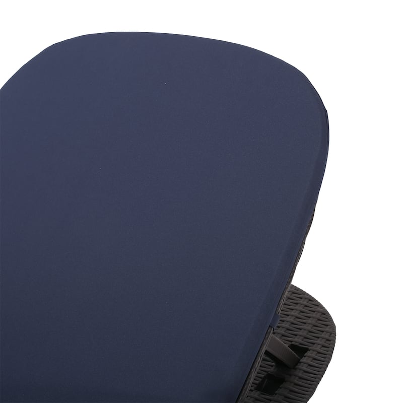 Outdoor Chaise Lounge Chair with Cushion, Adjustable Backrest Recliner Sun Lounger
