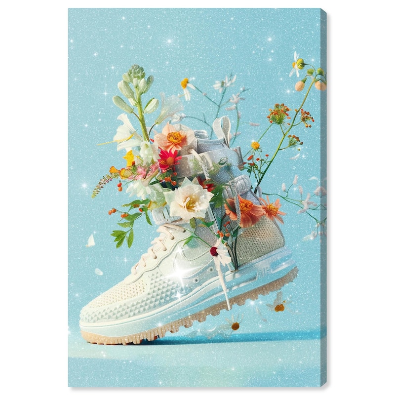 Light Sneaker Bouquet Canvas by Art Remedy, Gallery Wrapped - 10" x 15"