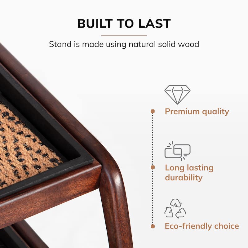 Jani Double-Tier Brown Stand 2-Pair Rubber Boot Trays