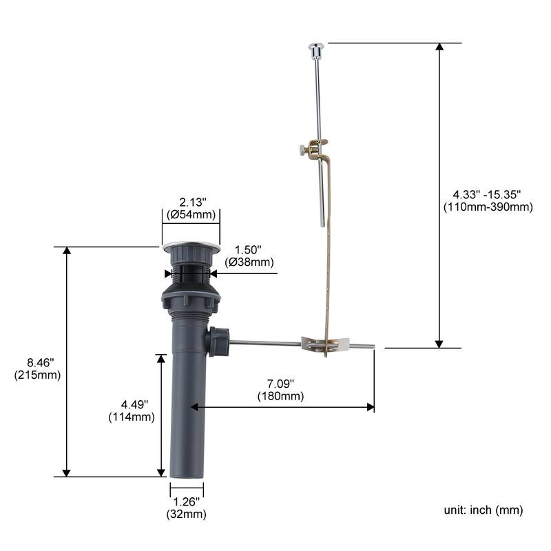 WOWOW Lift Rod Drain Assembly
