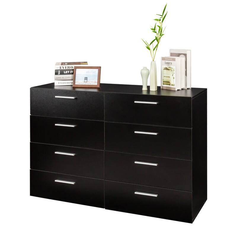 Space-saving 8-Drawer Double Dresser
