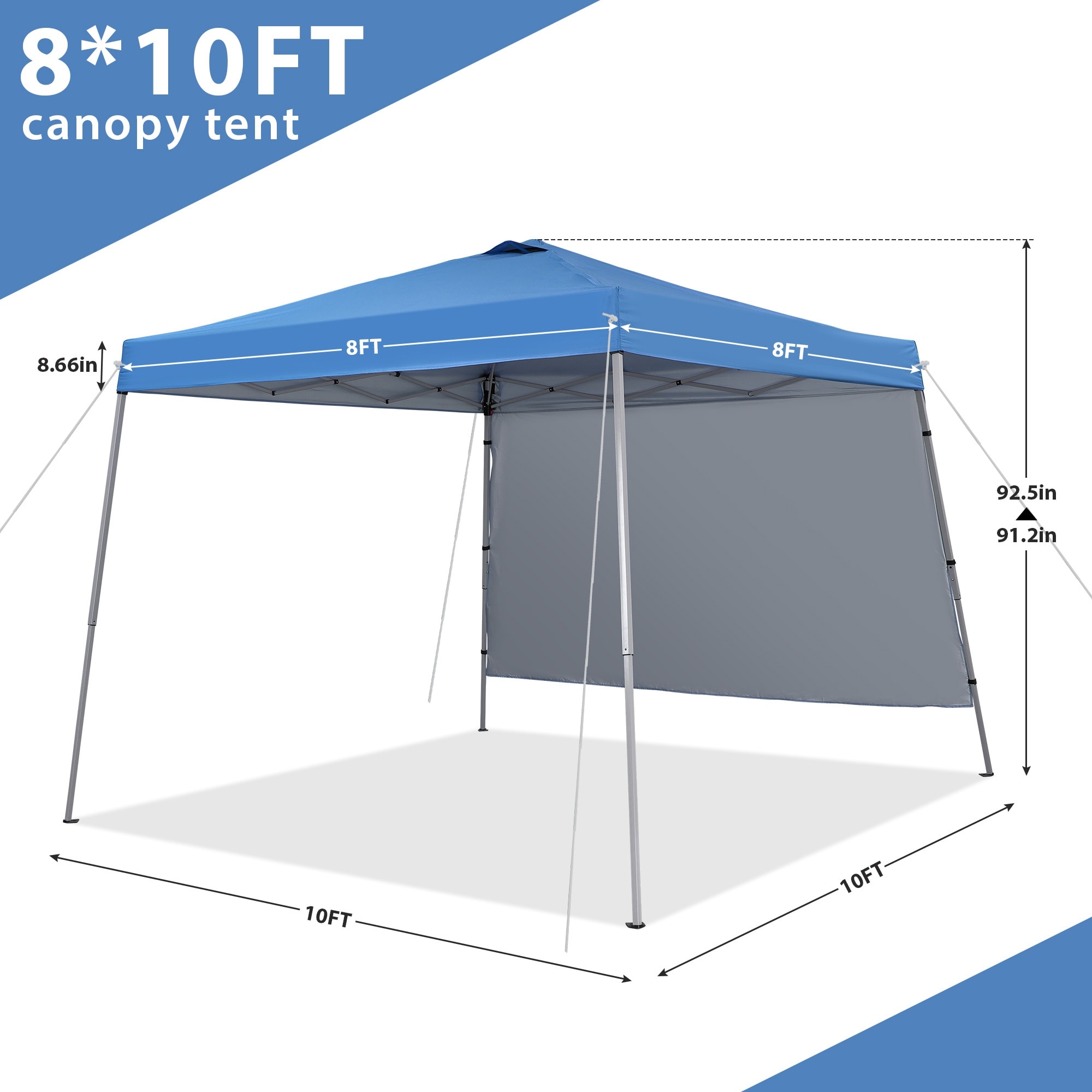 Ainfox 8 x 8 ft Pop-up Canopy Tent, Outdoor Gazebo for Beach