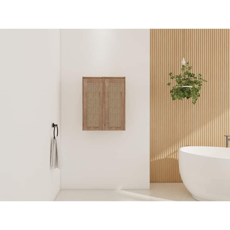 GDFStudio Bathroom Wall-Mounted Side Cabinet with Soft Close Doors