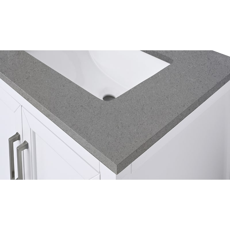 Avanity Quartz Vanity Top with Rectangular Undermount Sinks