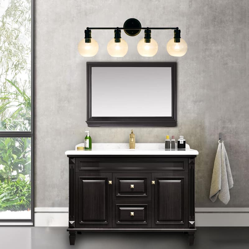 Bath/ Vanity Fixture w/ Clear Globe Glass