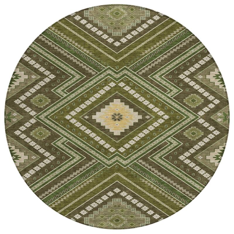 HomeRoots Tribal Transitional Rectangle Outdoor Rug
