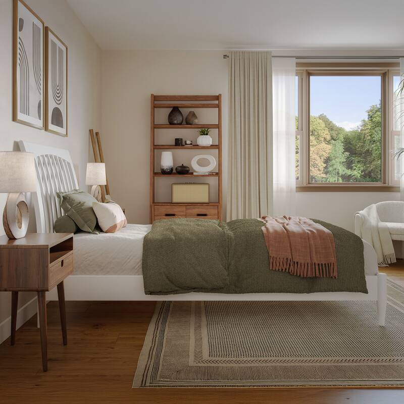 Orleans Solid Wood Low Profile Sleigh Platform Bed